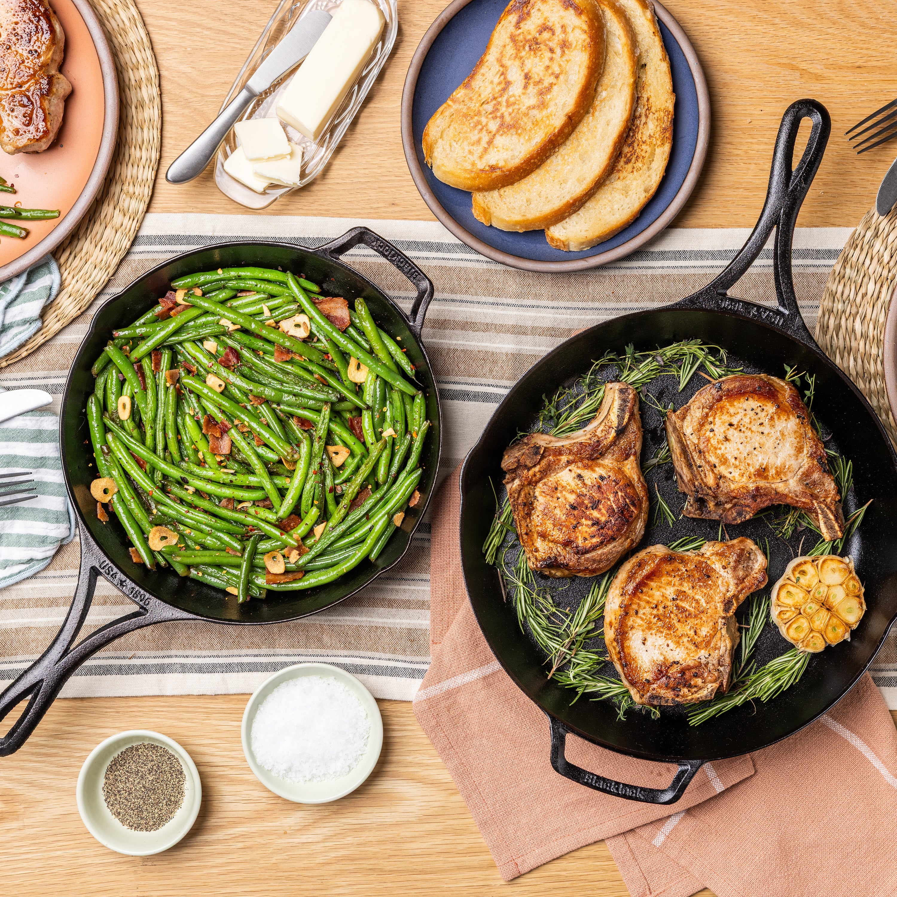 Blacklock Lightweight Cast Iron Skillet Set