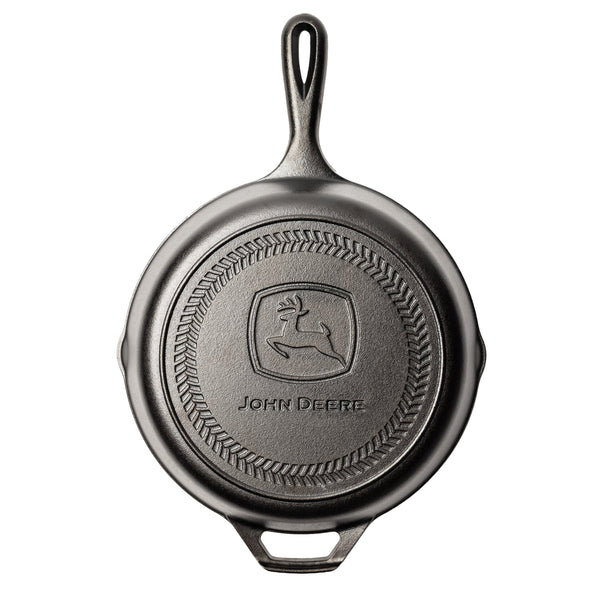 10.25 Inch Seasoned Cast Iron Skillet John Deere Logo