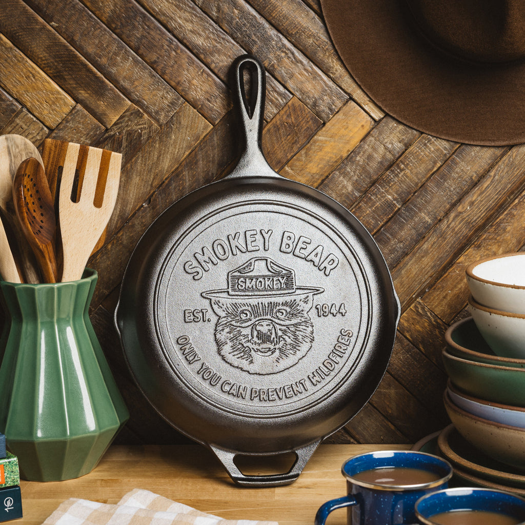 10.25 Inch Seasoned Cast Iron Smokey Bear® Skillet