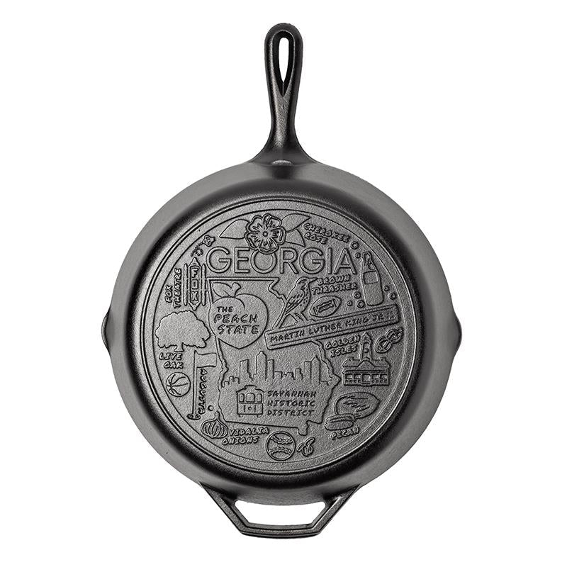 American Road Trip: 12 Inch Seasoned Cast Iron Skillet Georgia