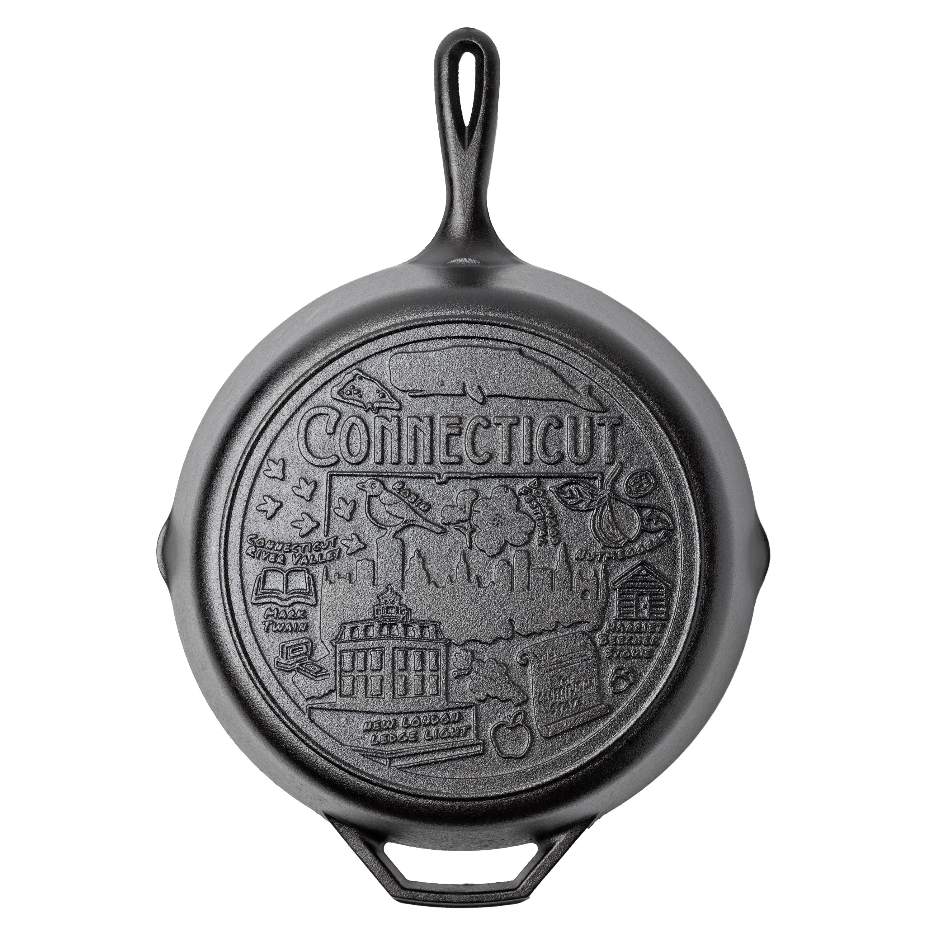 American Road Trip: 12 Inch Seasoned Cast Iron Skillet Connecticut