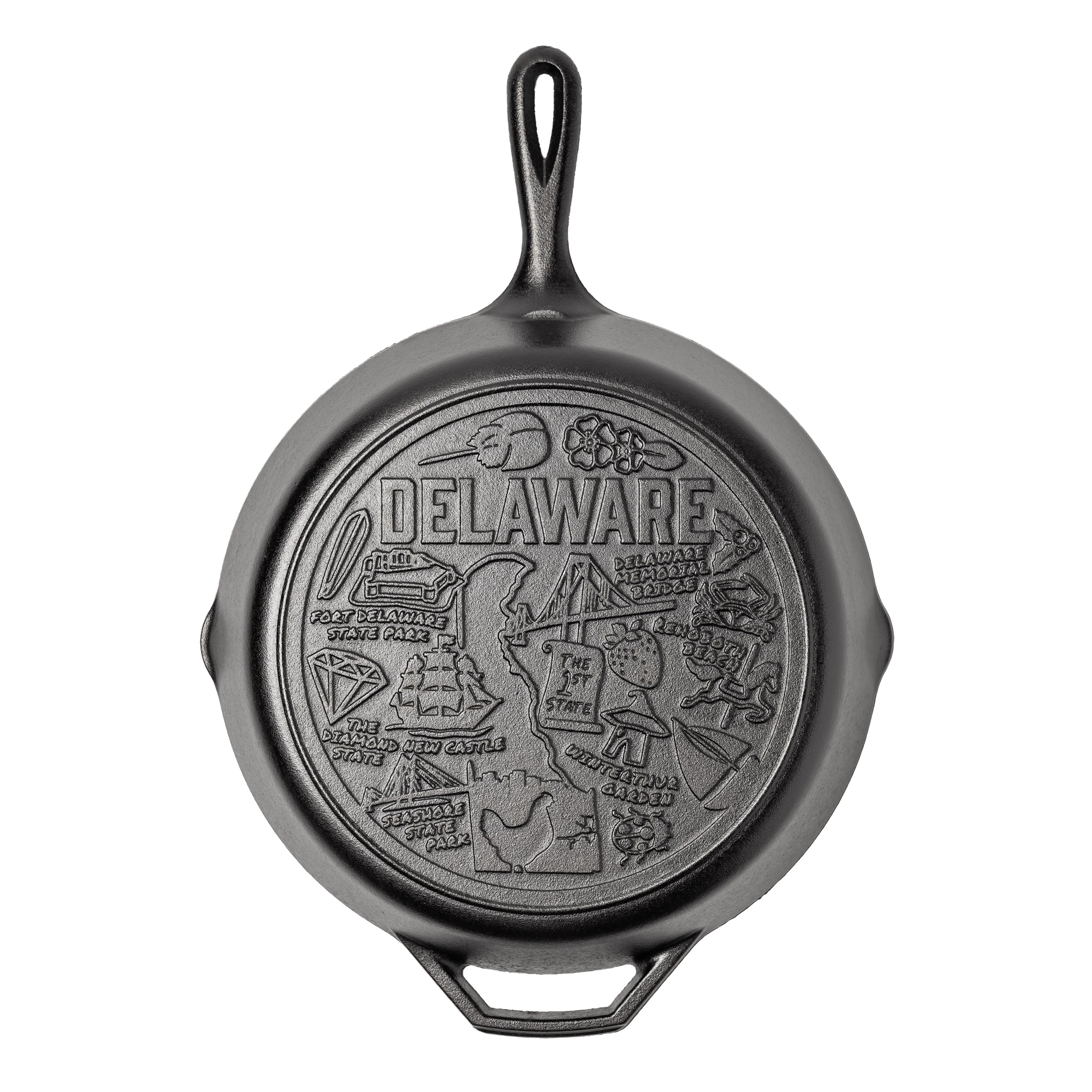 American Road Trip: 12 Inch Seasoned Cast Iron Skillet Delaware
