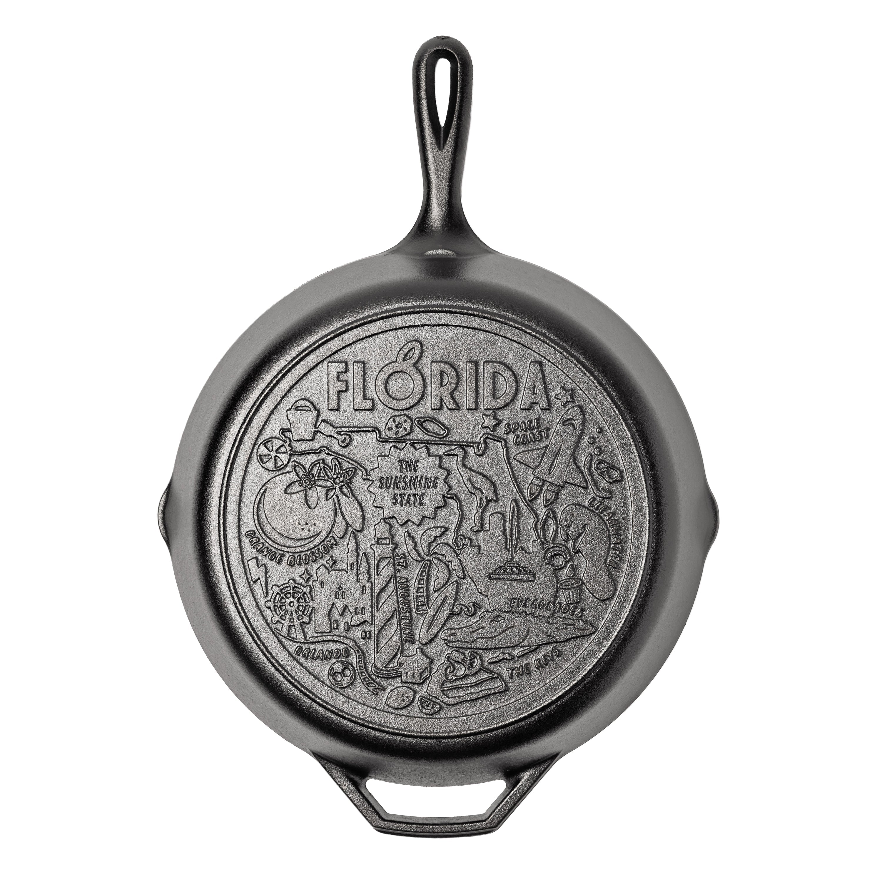 American Road Trip: 12 Inch Seasoned Cast Iron Skillet Florida