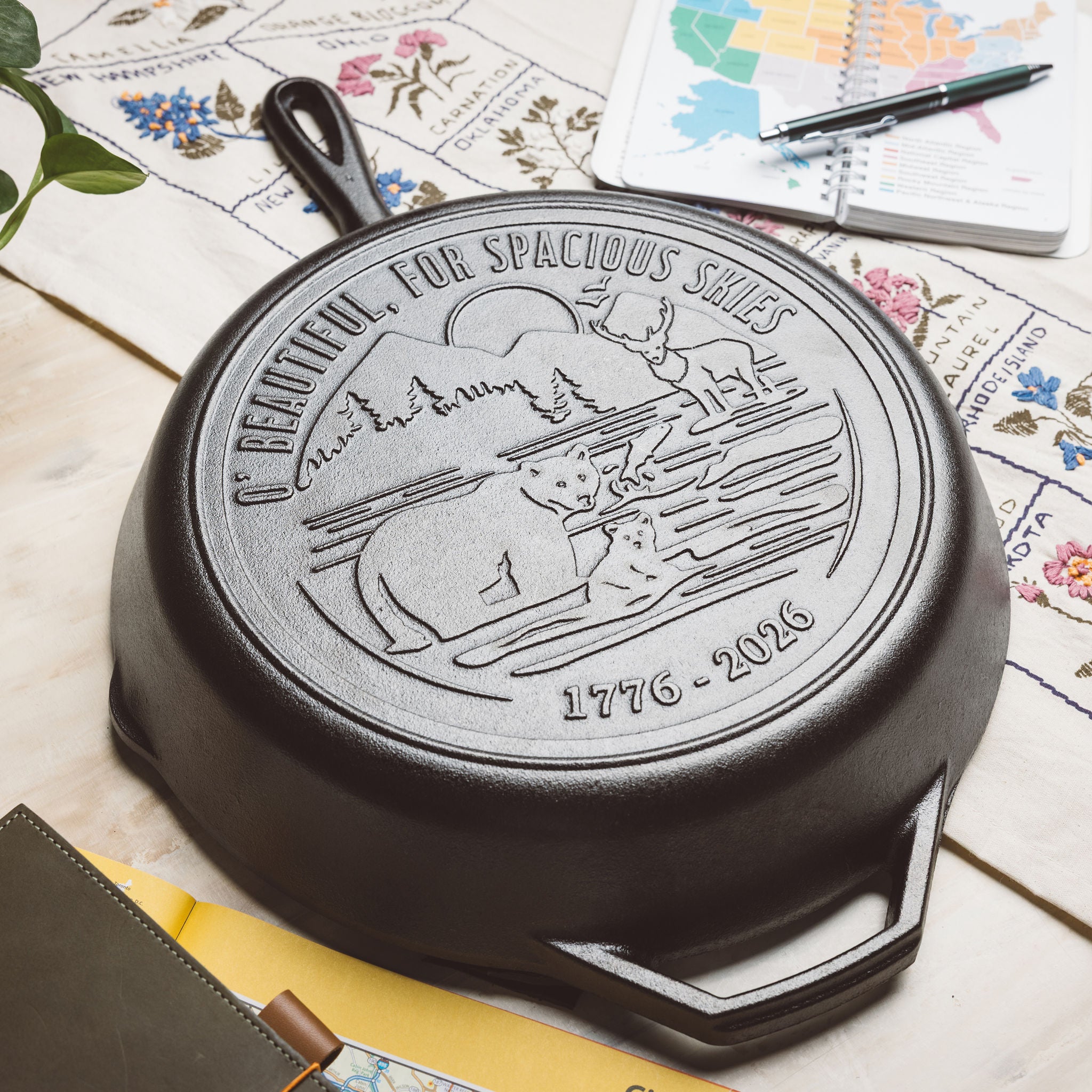 Lodge 12 Inch Seasoned Cast Iron Skillet Spacious Skies