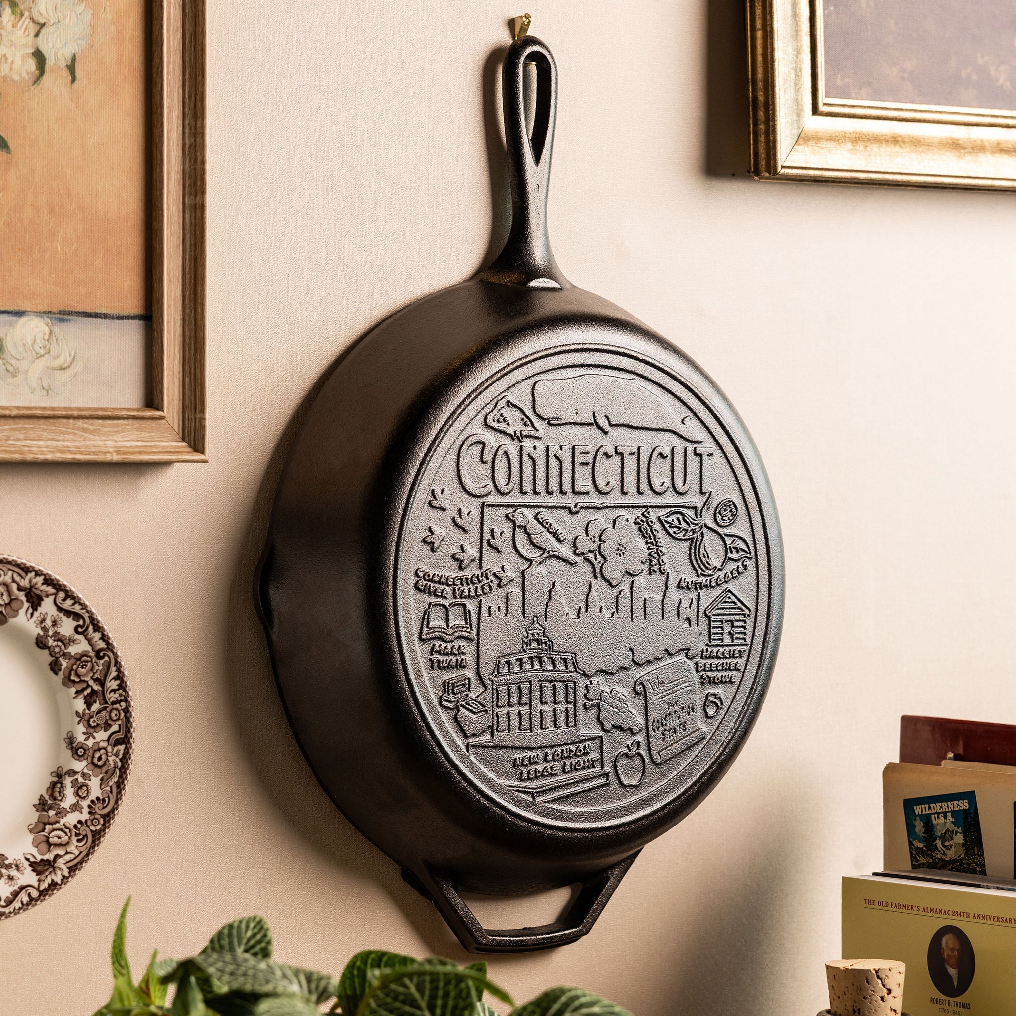 American Road Trip: 12 Inch Seasoned Cast Iron Skillet Connecticut
