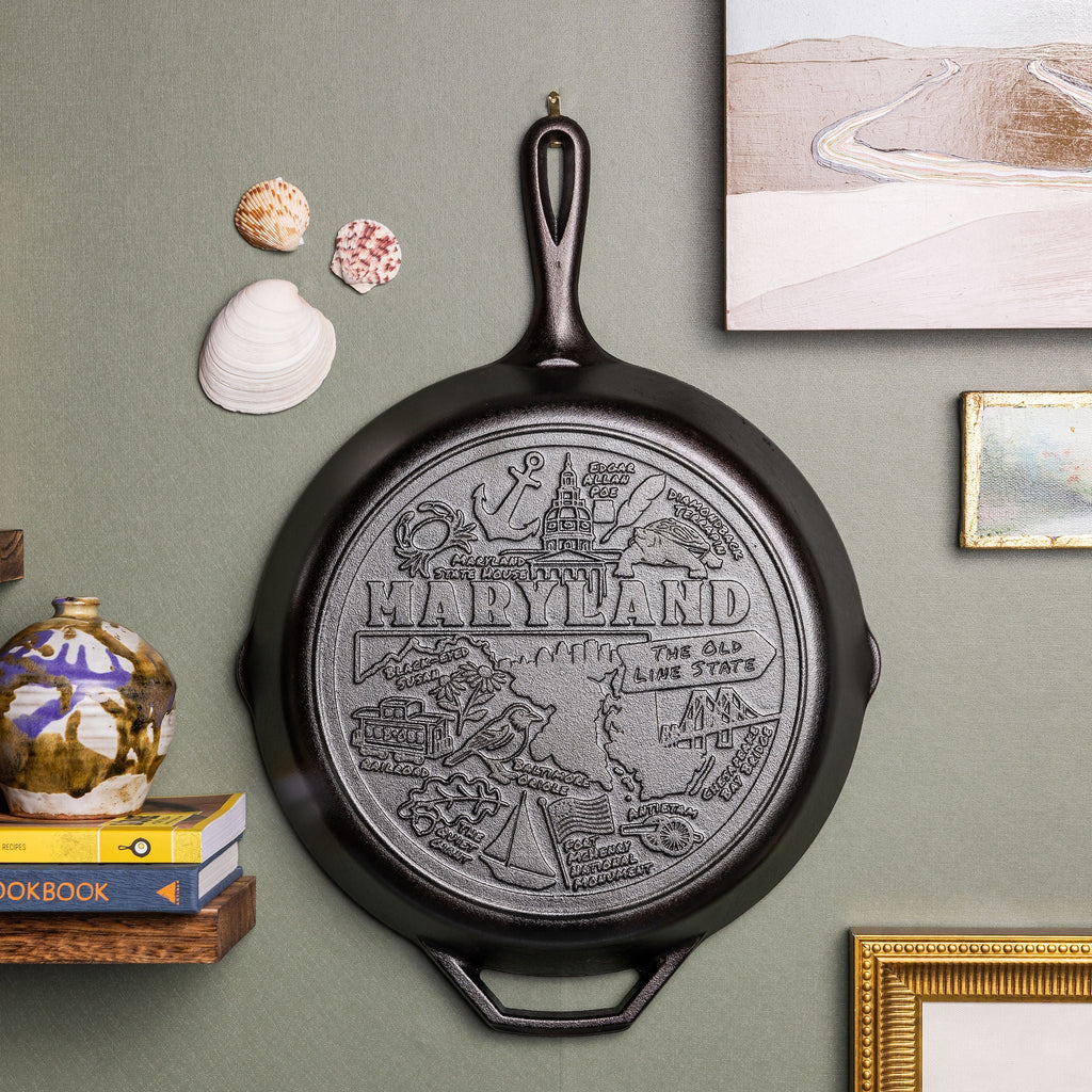 American Road Trip: 12 Inch Seasoned Cast Iron Skillet Maryland