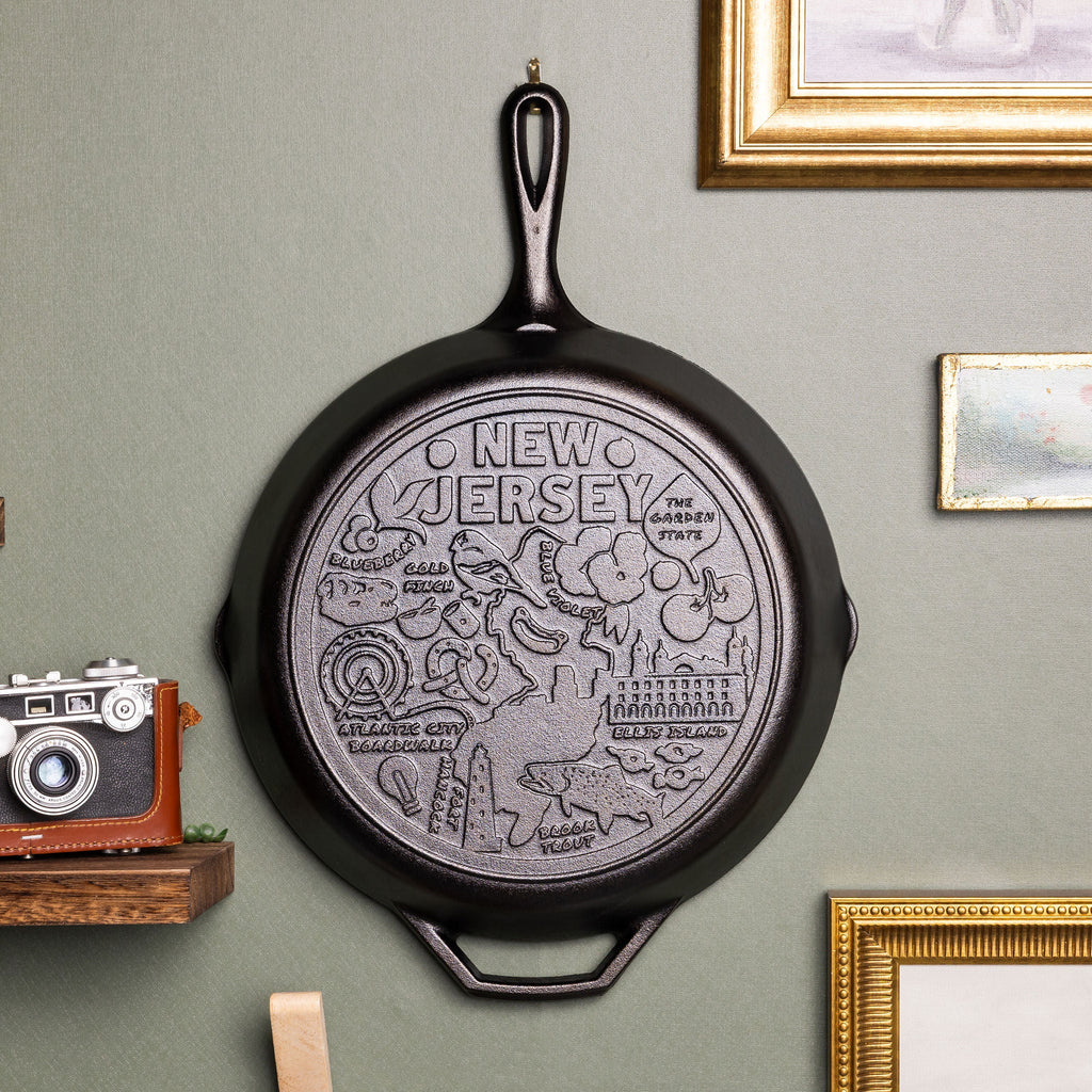 American Road Trip: 12 Inch Seasoned Cast Iron Skillet New Jersey