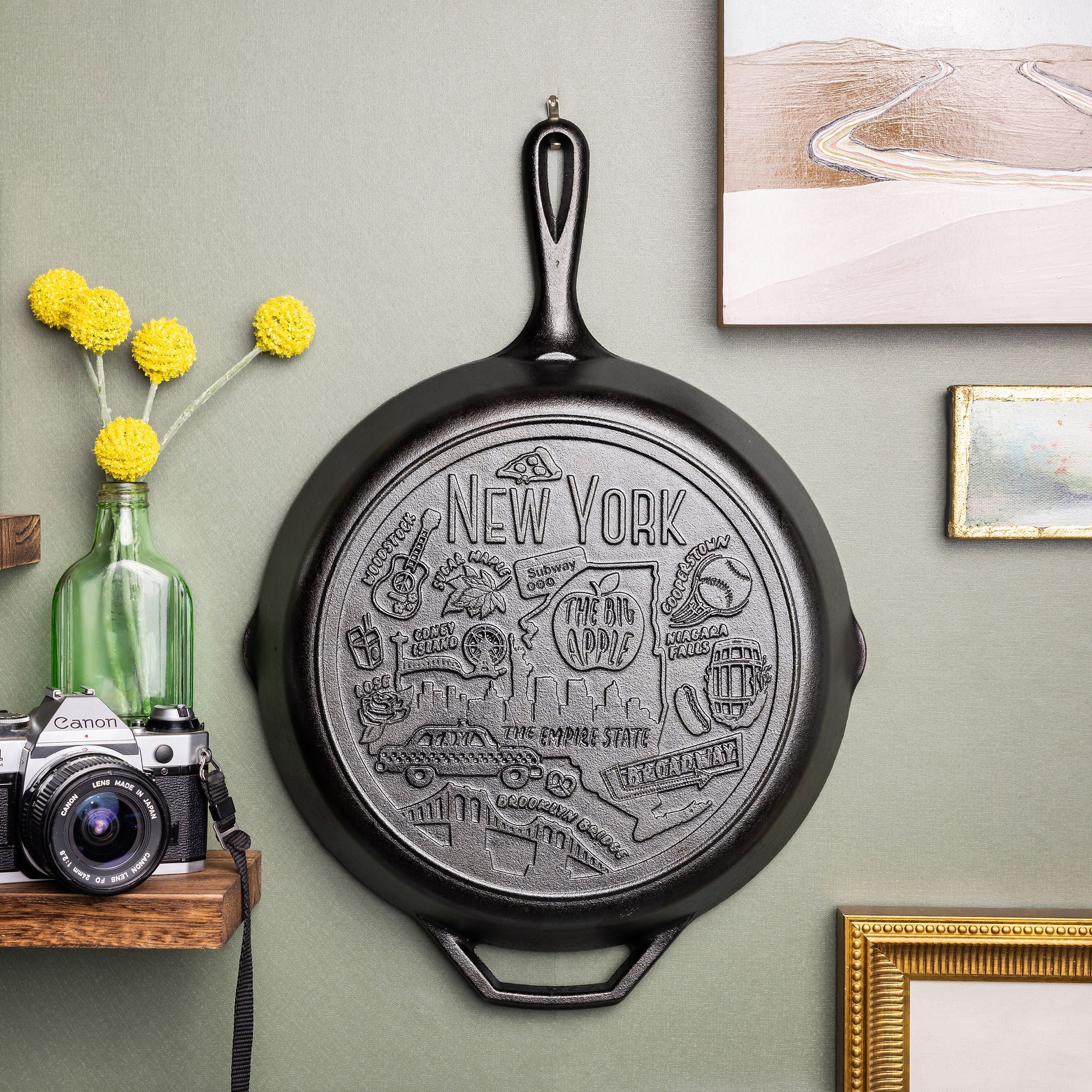 American Road Trip: 12 Inch Seasoned Cast Iron Skillet New York