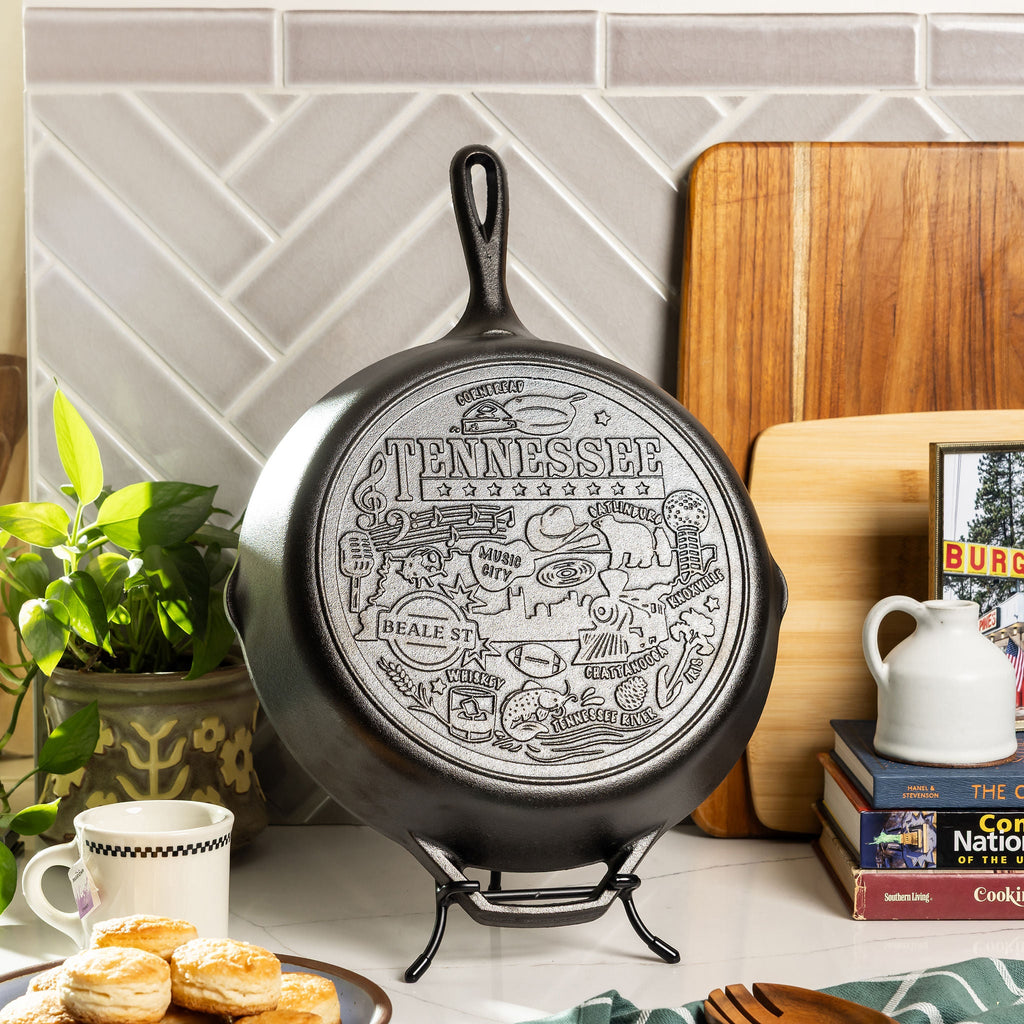 American Road Trip: 12 Inch Seasoned Cast Iron Skillet Tennessee