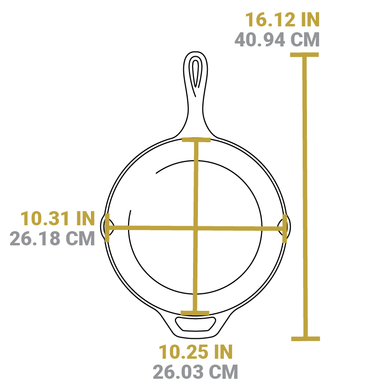 10.25 Inch Seasoned Cast Iron American Flag Skillet