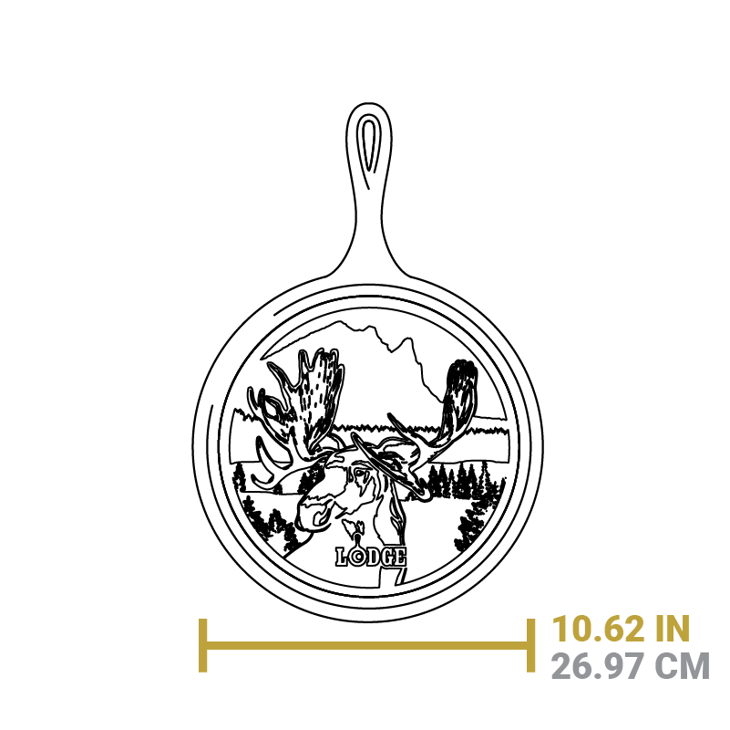 Wildlife Series™ 10.5 Inch Cast Iron Moose Griddle