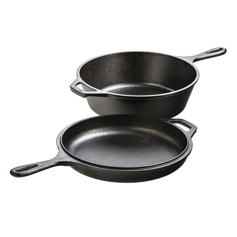 3.2 Quart Seasoned Cast Iron Combo Cooker