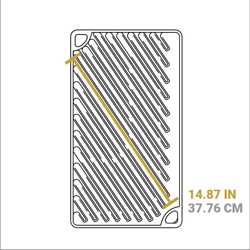 16.75 x 9.5 Inch Double Play Reversible Grill\/Griddle