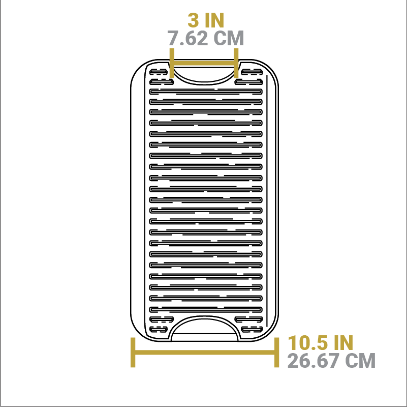 20 x 10.5 Inch Pro-Grid Reversible Grill\/Griddle