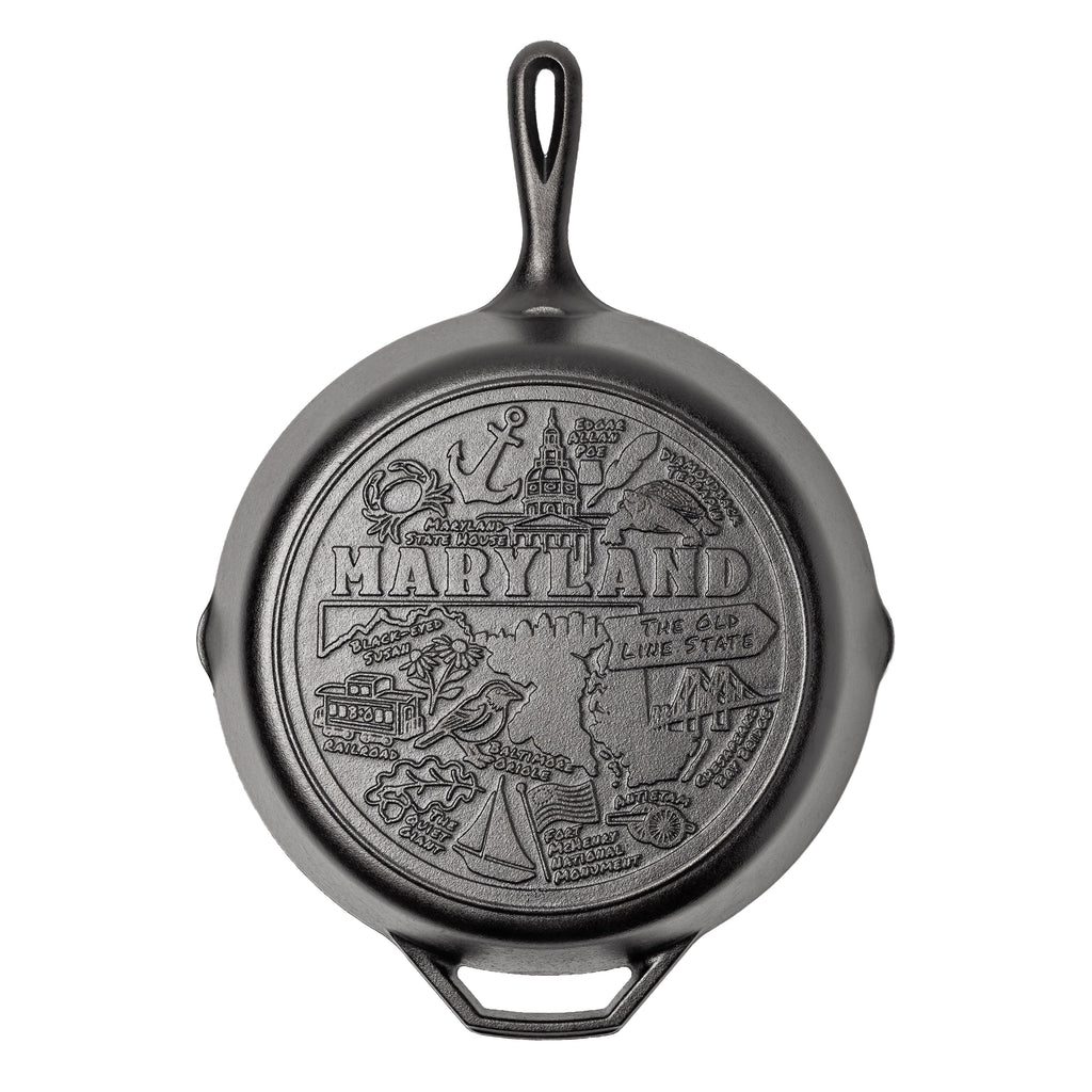 American Road Trip: 12 Inch Seasoned Cast Iron Skillet Maryland