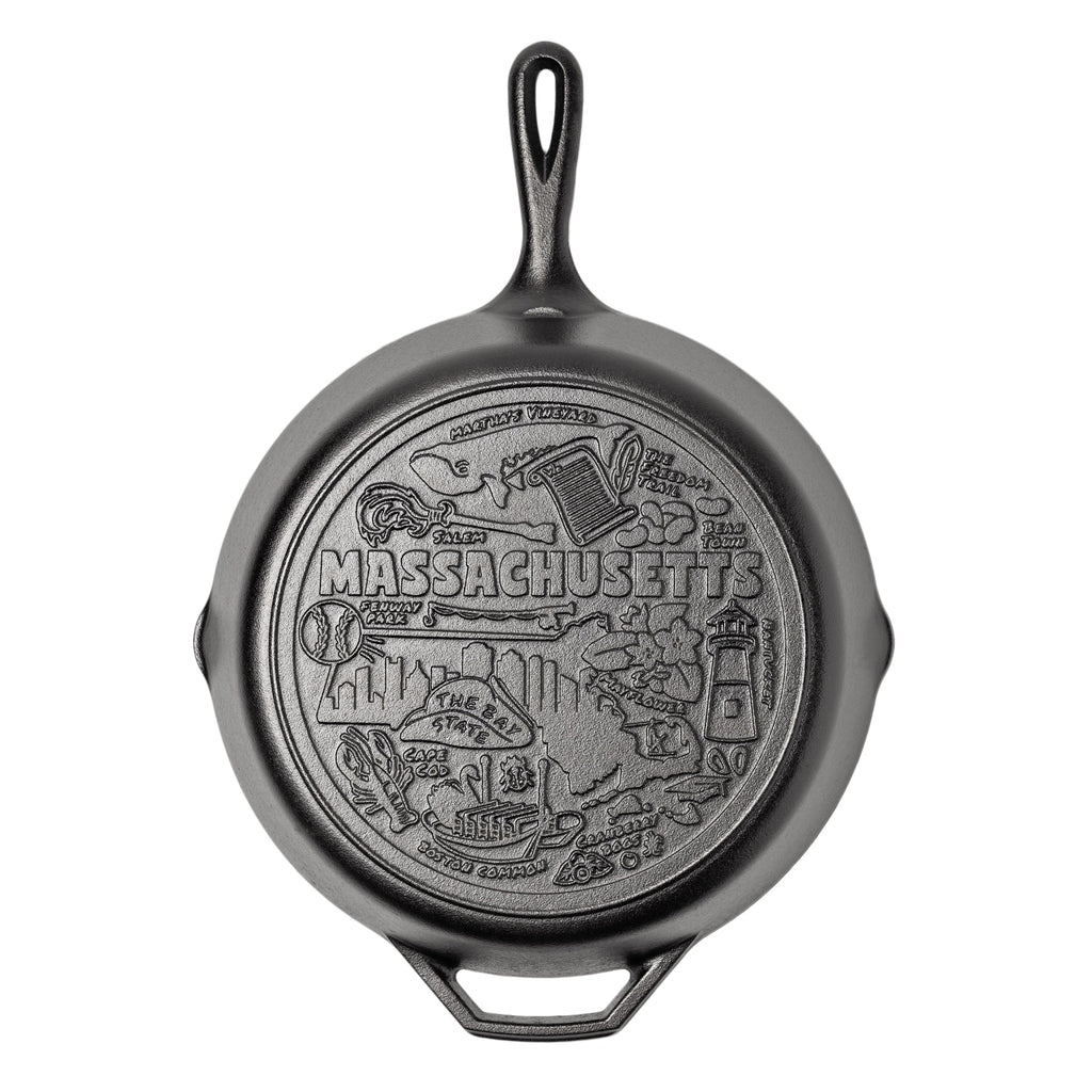 American Road Trip: 12 Inch Seasoned Cast Iron Skillet Massachusetts