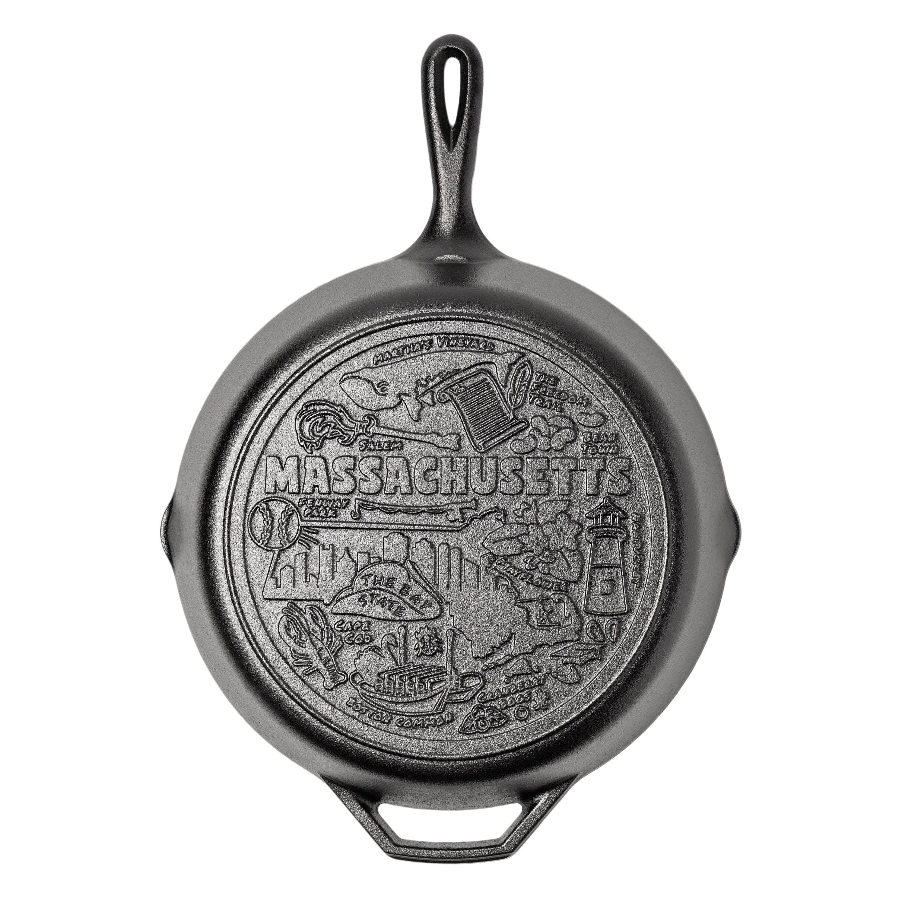 American Road Trip: 12 Inch Seasoned Cast Iron Skillet Massachusetts