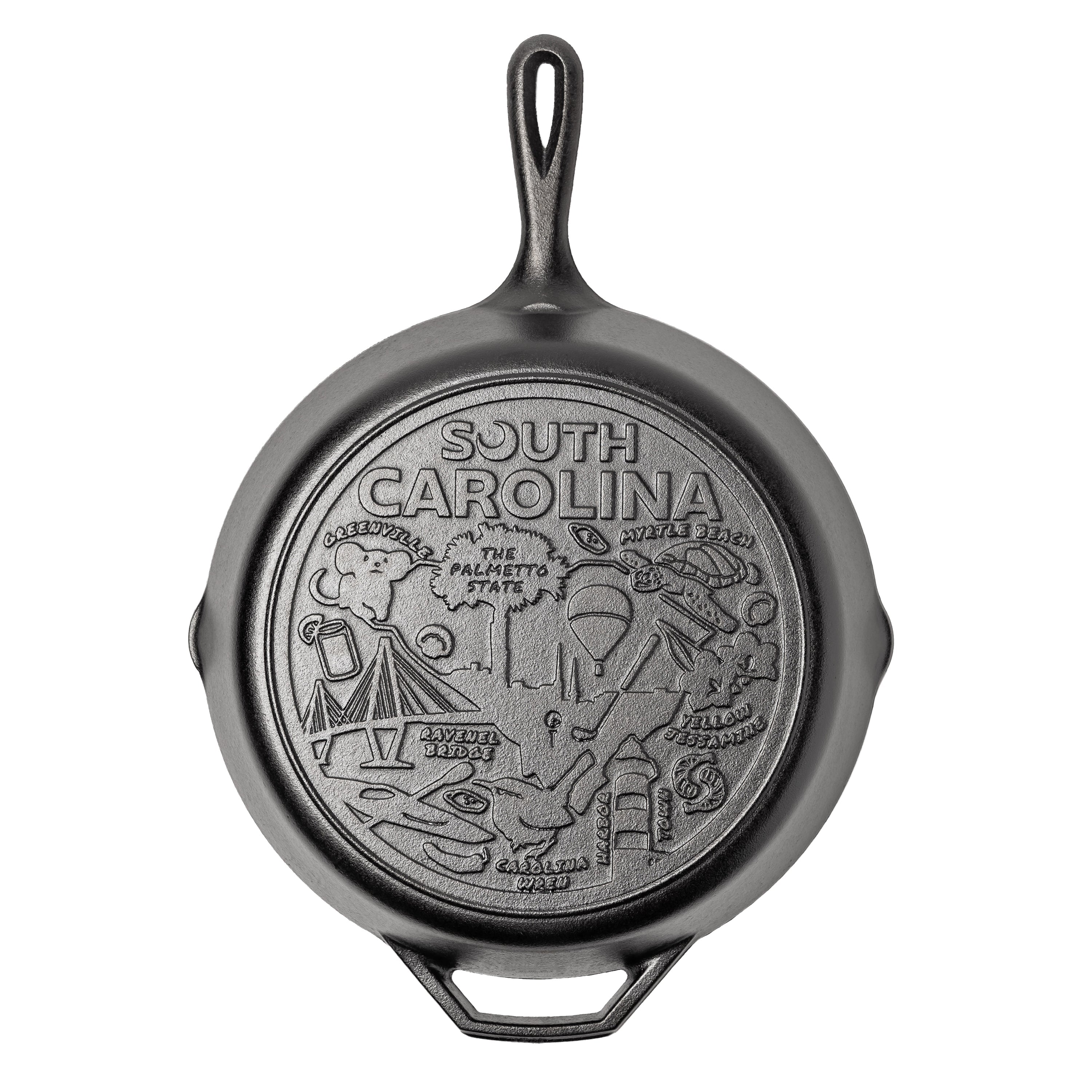 American Road Trip: 12 Inch Seasoned Cast Iron Skillet South Carolina