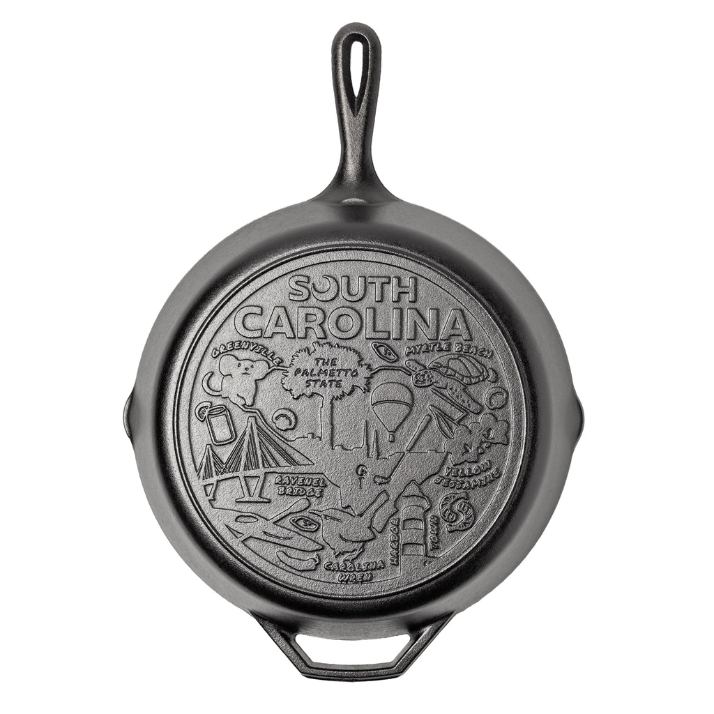 American Road Trip: 12 Inch Seasoned Cast Iron Skillet South Carolina