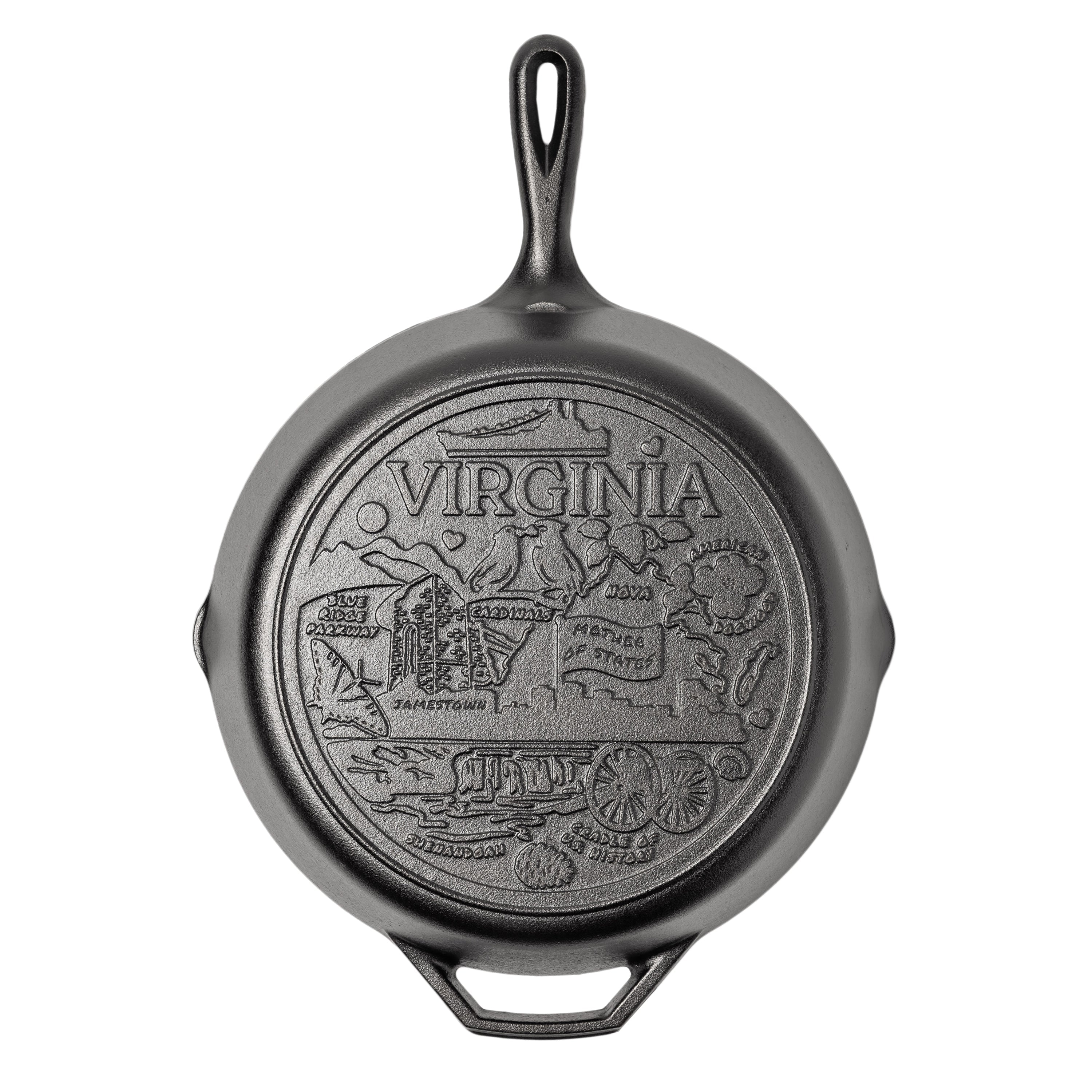 American Road Trip: 12 Inch Seasoned Cast Iron Skillet Virginia