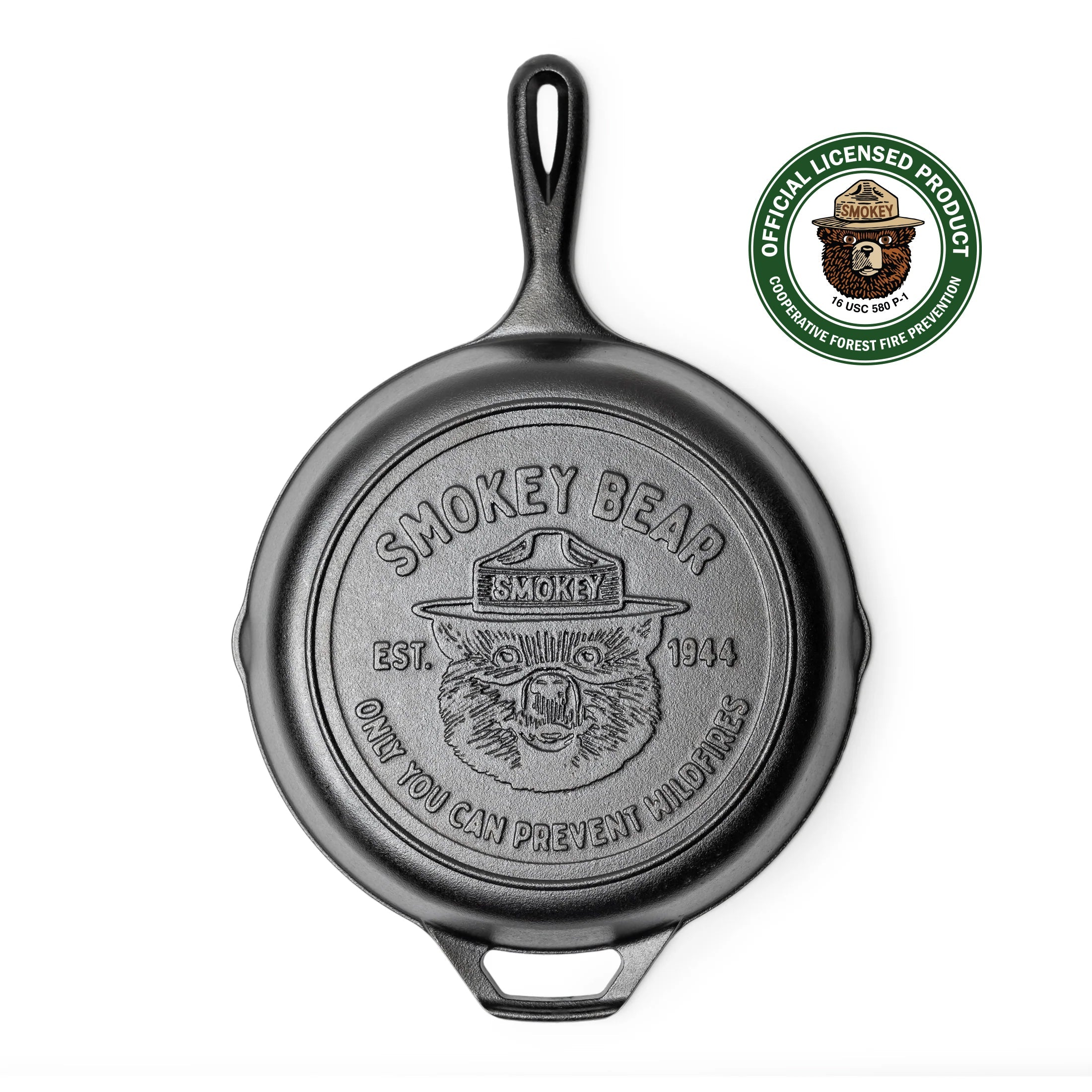 10.25 Inch Seasoned Cast Iron Smokey Bear® Skillet