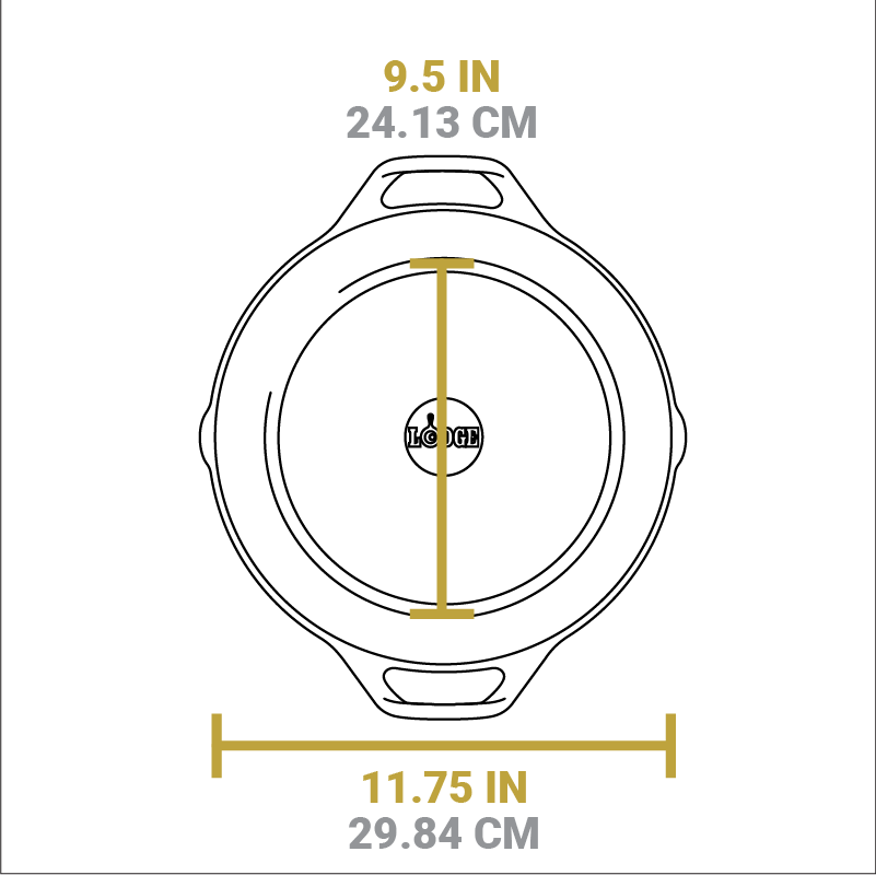 Cast Iron Dual-Handle Pan