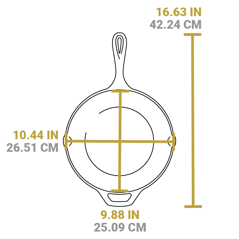 Lodge Chef Collection 10 Inch Seasoned Cast Iron Skillet USA Frontier